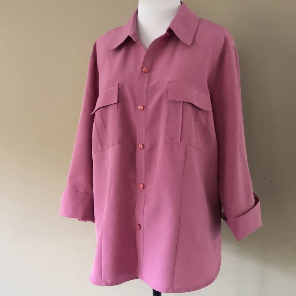 Plus Size 18 Kathy Che Stretch Pink